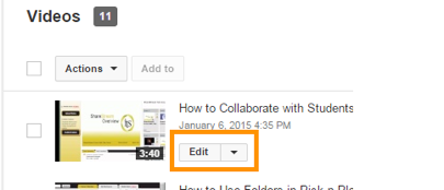 How to edit a youtube video