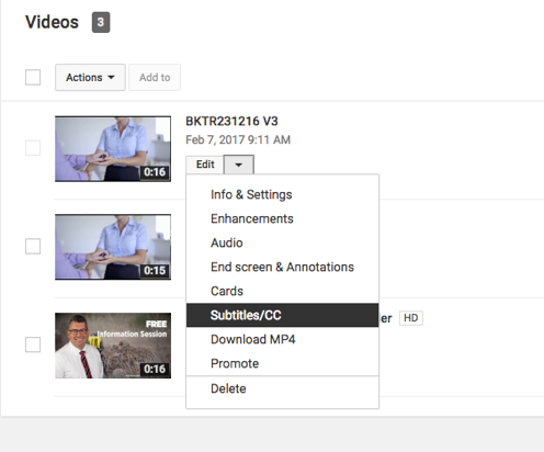 choose subtitles in the drop down